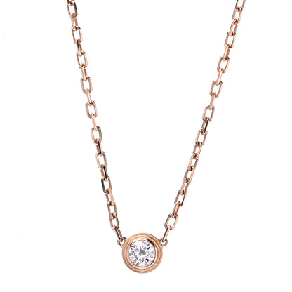 Cartier 18K Pink Gold Diamond SM D'Amour Pendant Necklace 1 of 7