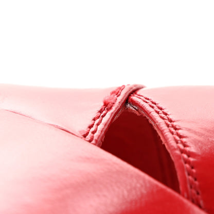 Chanel Crumpled Patent Lambskin Platform Sandals 40.5 Red 10 of 11