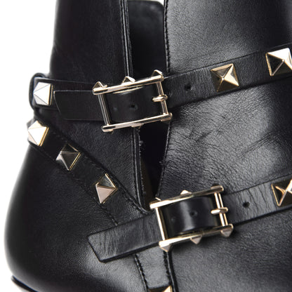 Valentino Garavani Calfskin Rockstud Double Buckle 65mm Ankle Boots 36 Black 15 of 16