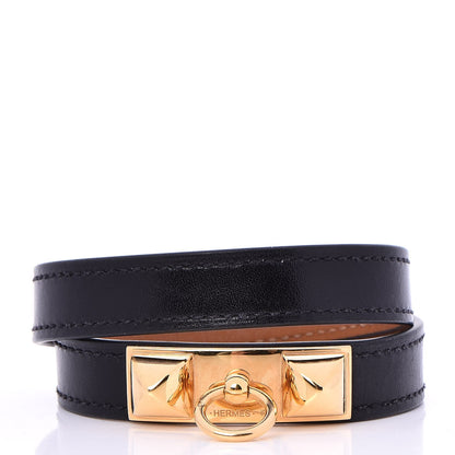 Hermes Box Rivale Double Tour Bracelet M Black 1 of 7