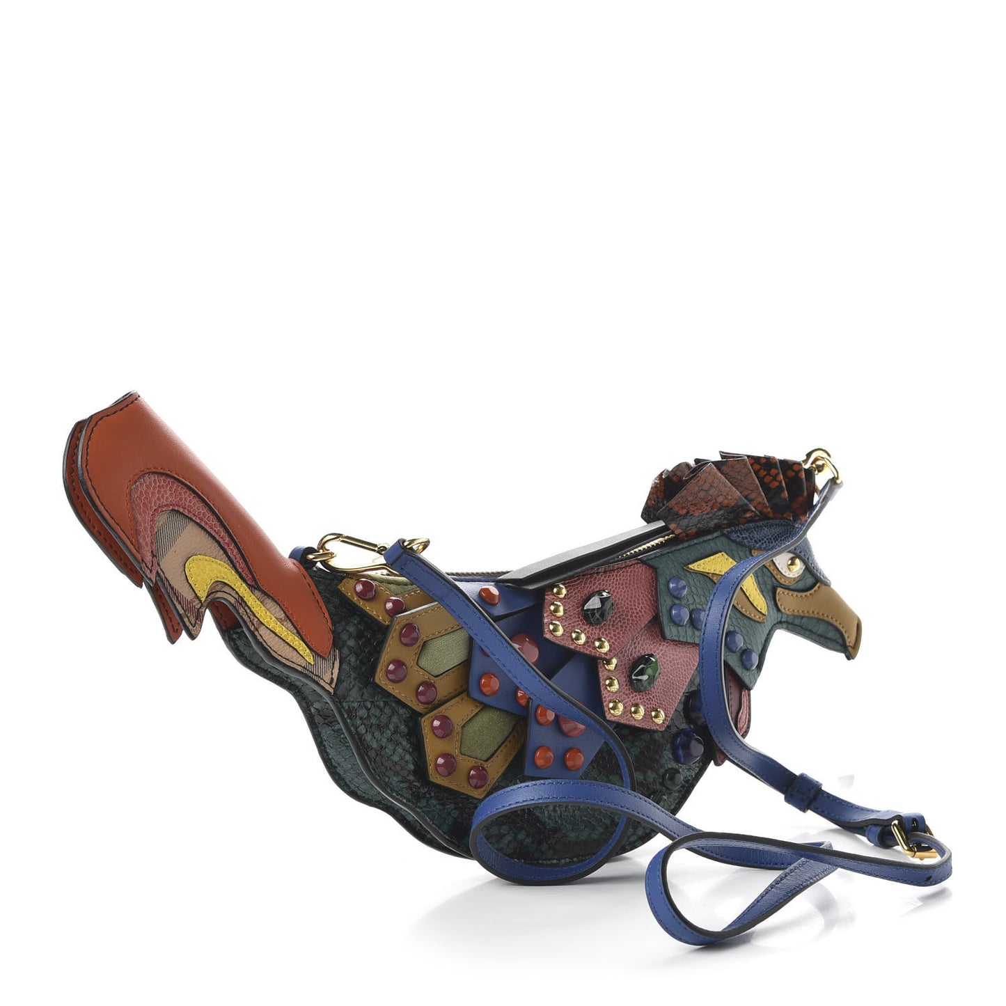 Snakeskin The Falcon Crossbody Bag Teal