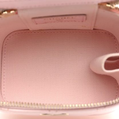 Chanel Lambskin Quilted Mini Top Handle Vanity Case With Chain Light Pink 5 of 11