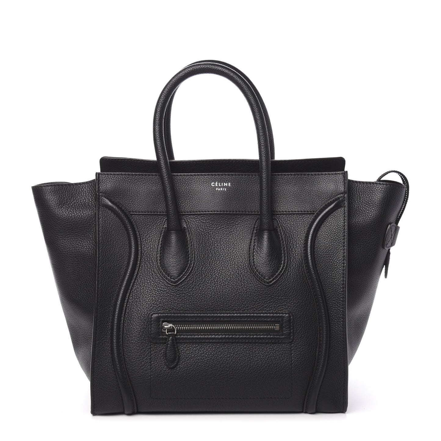 Drummed Calfskin Mini Luggage Black