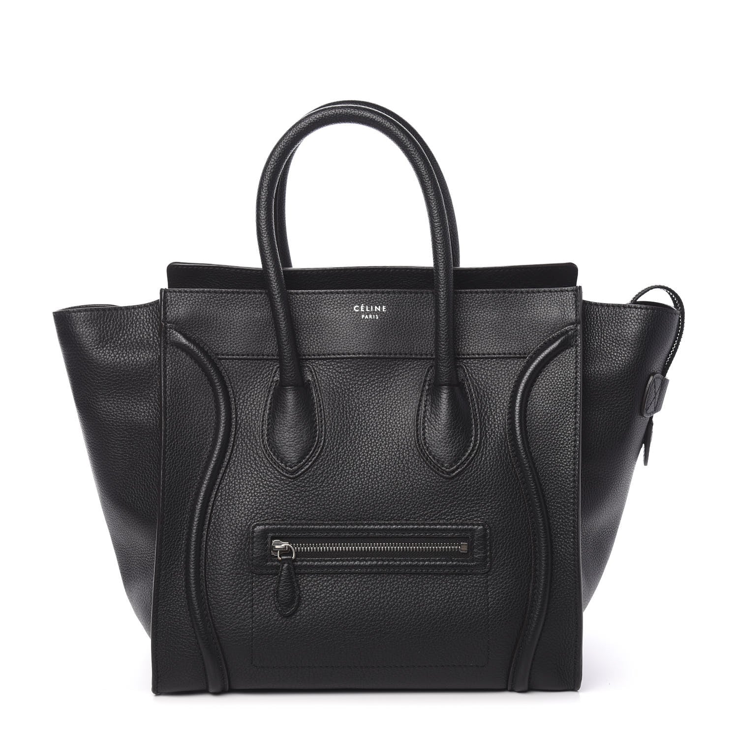 Celine Drummed Calfskin Mini Luggage Black 1 of 10
