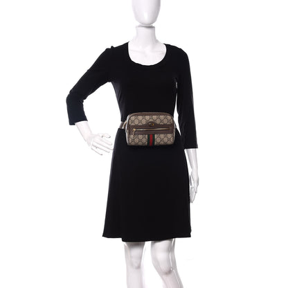Gucci GG Supreme Monogram Web Small Ophidia Belt Bag 95 38 Dark Brown 2 of 10