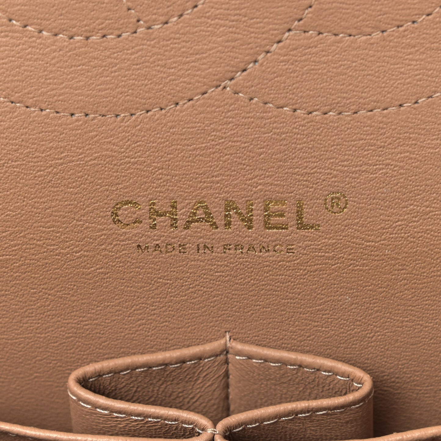 Lambskin Quilted Jumbo Double Flap Brown