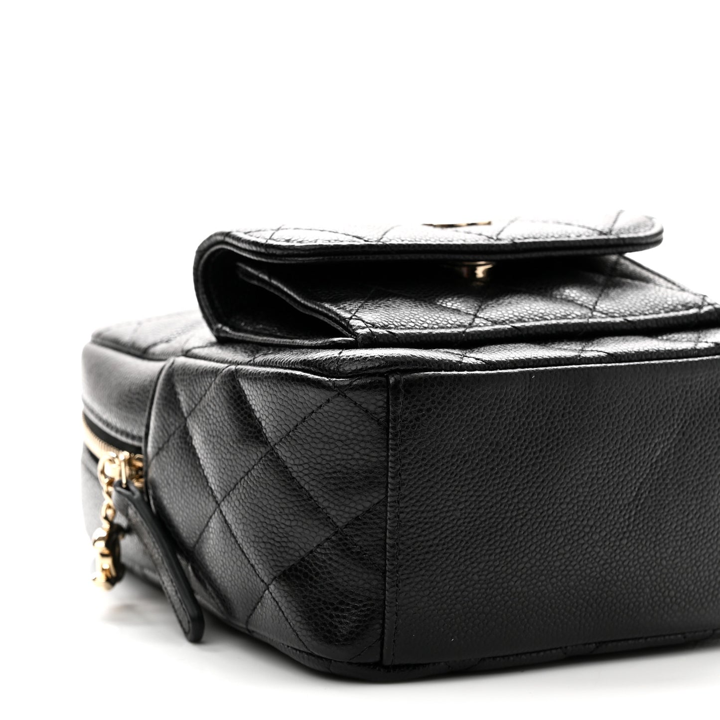 Caviar Quilted CC Mini Classic Backpack Black