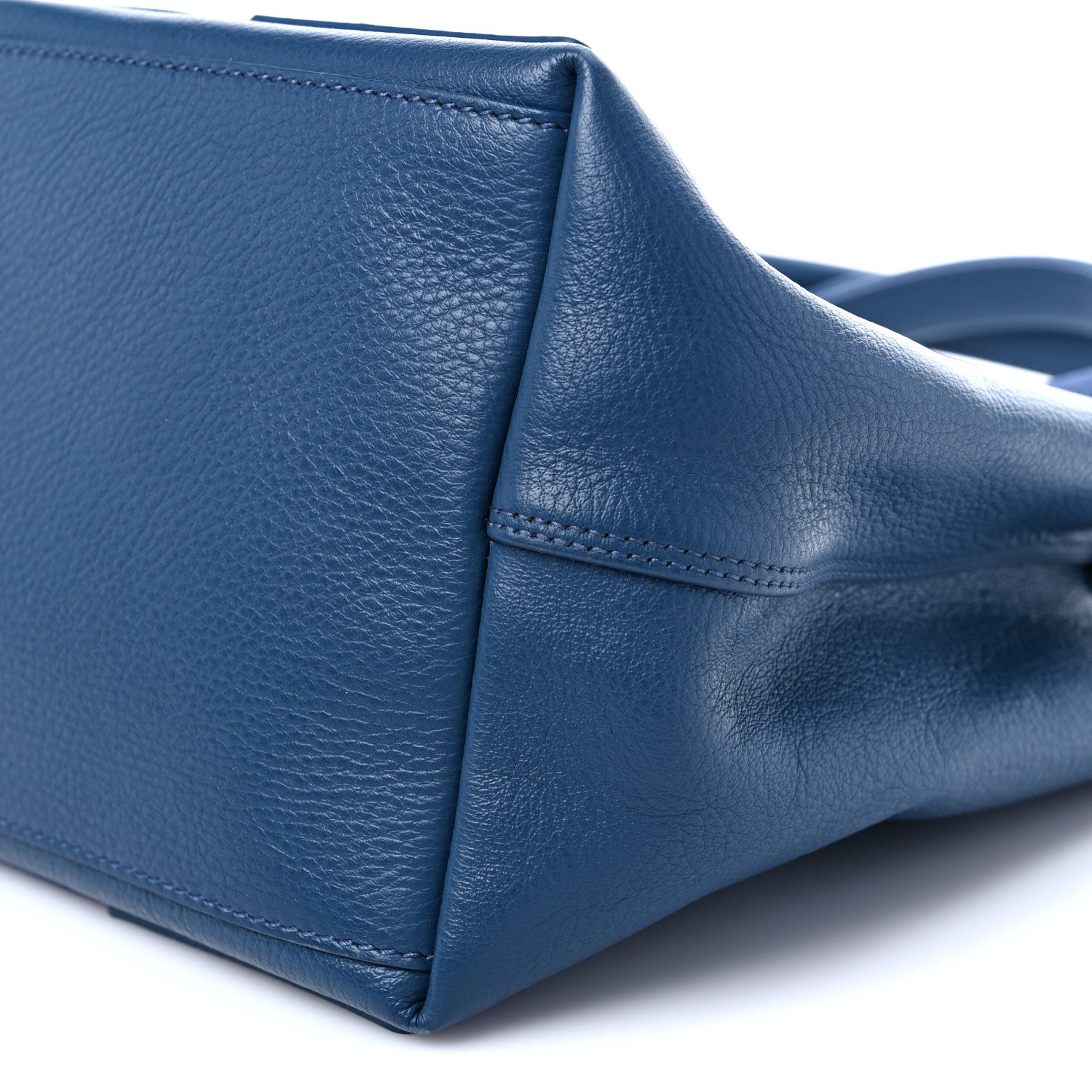 Balenciaga Calfskin S Navy Cabas Petrol Blue White 8 of 11