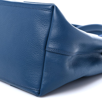 Balenciaga Calfskin S Navy Cabas Petrol Blue White 8 of 11