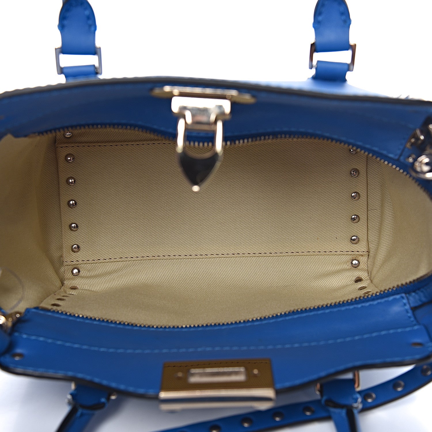 Valentino Garavani Vitello Mini Rockstud Double Handle Tote Light Sapphire 6 of 11