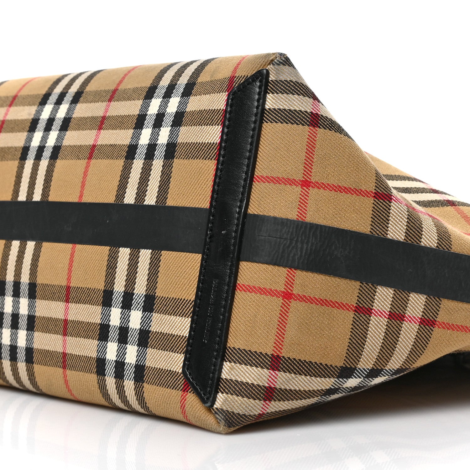 Burberry Vintage Check Medium The Giant Reversible Tote Antique Yellow Bright Red 8 of 9