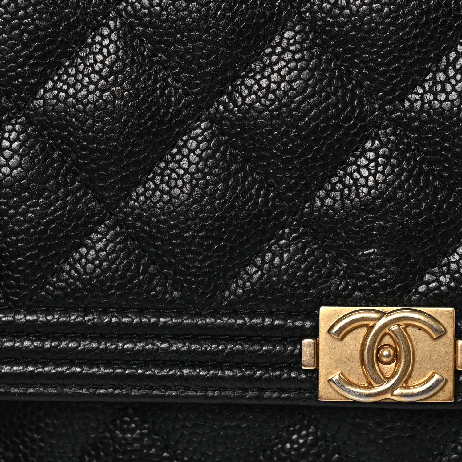 Chanel Caviar Quilted Boy Wallet On Chain WOC Black 13 of 18