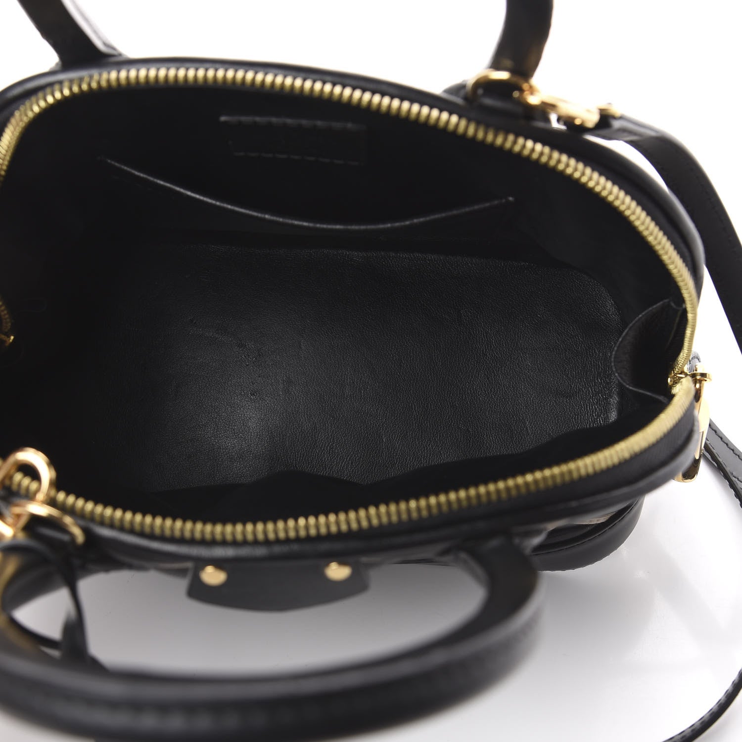 Louis Vuitton Lambskin Malletage Alma BB Black 4 of 8