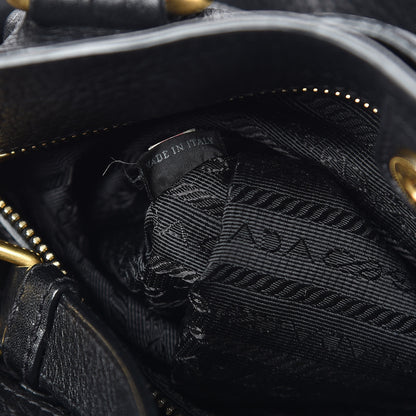 Prada Vitello Daino Tote Black 7 of 15