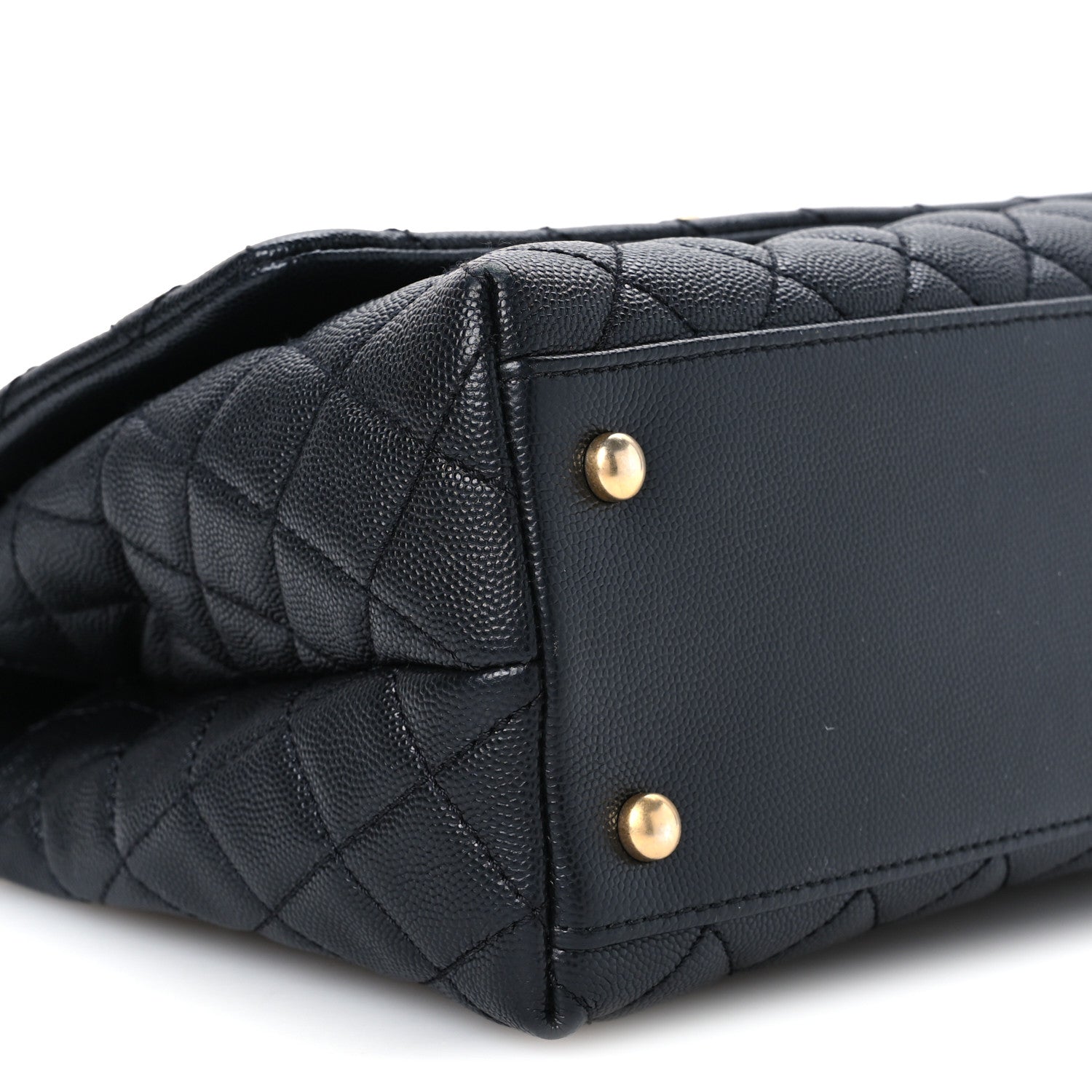 Chanel Caviar Lizard Quilted Small Coco Handle Flap Black 10 of 11
