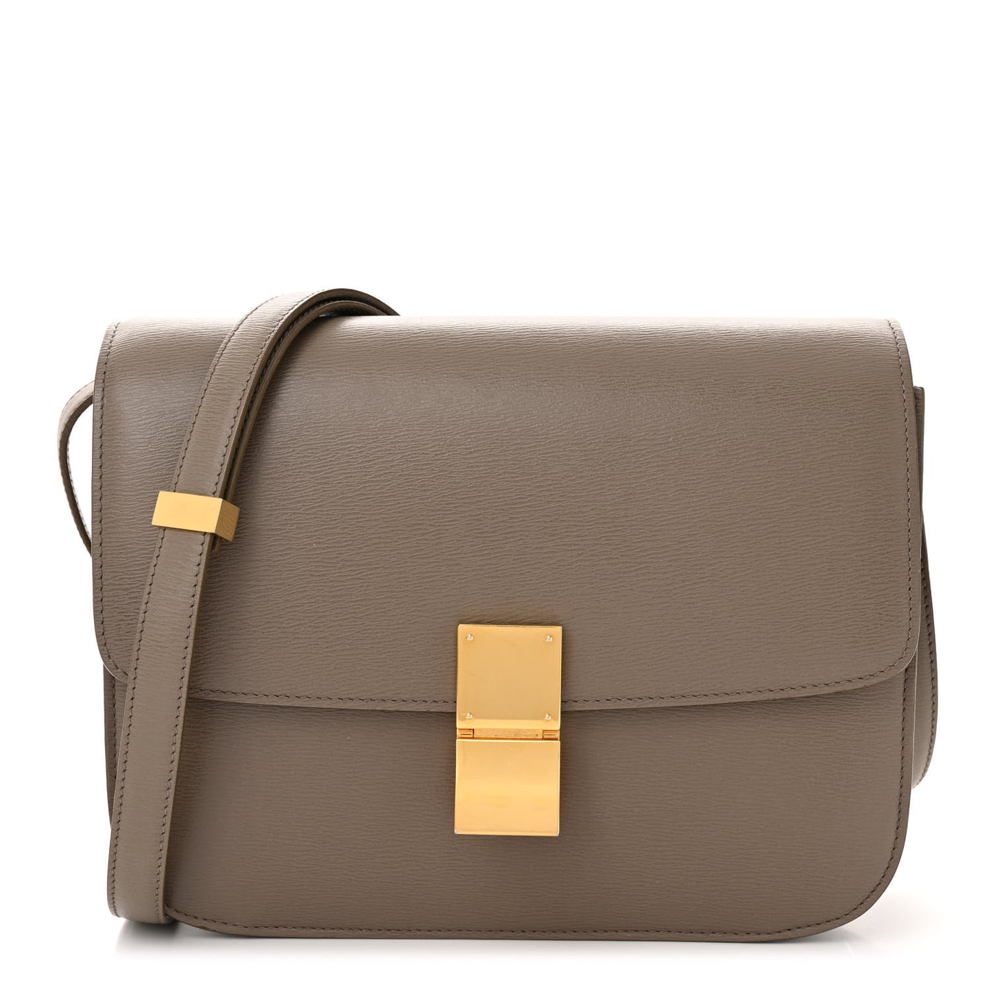 Liege Calfskin Medium Classic Box Flap Bag Souris