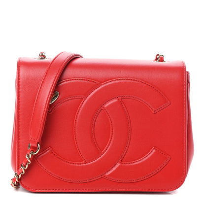 Chanel Lambskin CC Mania Flap Bag Red 1 of 10