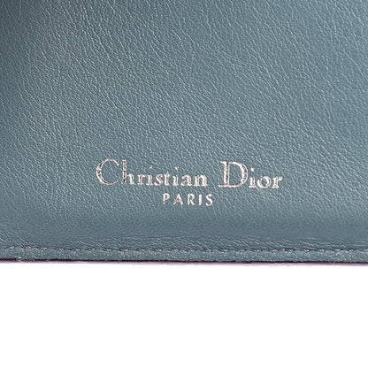 Christian Dior Bullcalf Diorissimo Medium Envelope Wallet Sky Blue 6 of 8