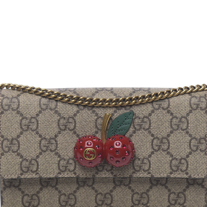 Gucci GG Supreme Monogram Mini Cherry Chain Bag 9 of 9
