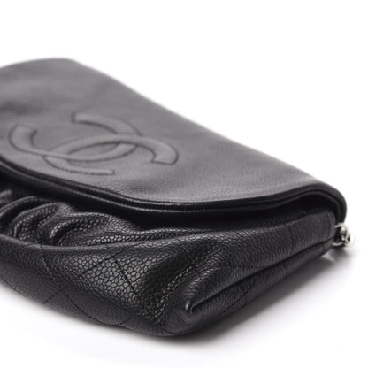 Chanel Caviar Half Moon Wallet On Chain WOC Black 7 of 12