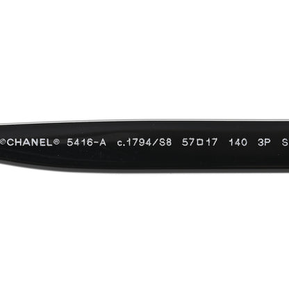 Chanel Acetate Polarized Oval Sunglasses 5416-A Black Red 5 of 8