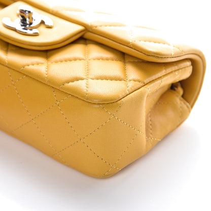 Chanel Lambskin Quilted Extra Mini Flap Yellow 10 of 13