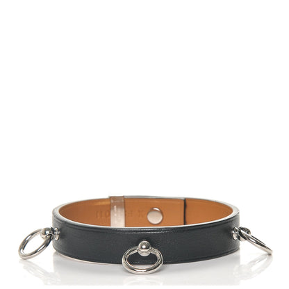 Hermes Swift Mini Dog Rings Bracelet T4 Black 1 of 6