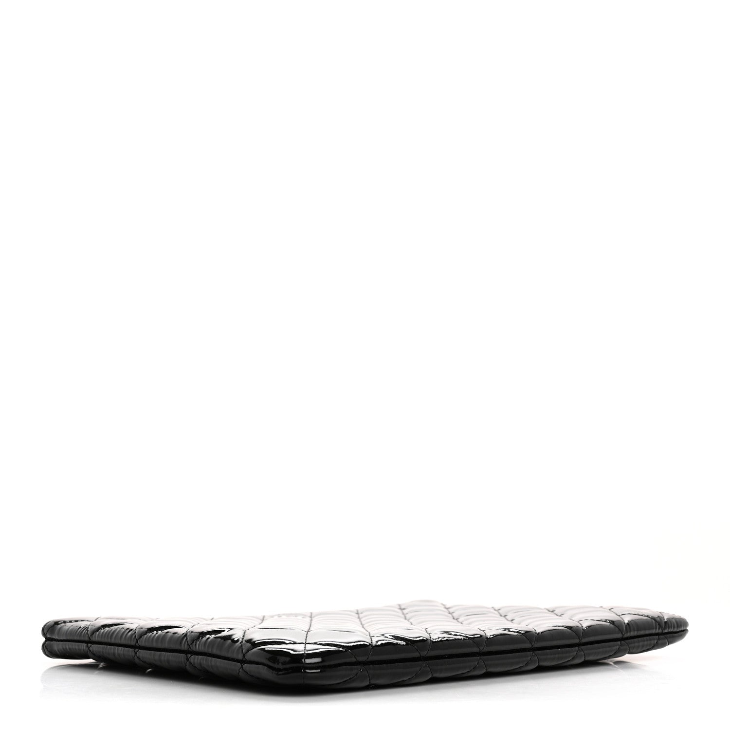 Chanel Patent Calfskin Quilted Medium Cosmetic Case Black 4 of 11