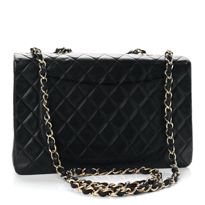 Chanel Lambskin Quilted XL Jumbo Single Flap Black 3 of 10