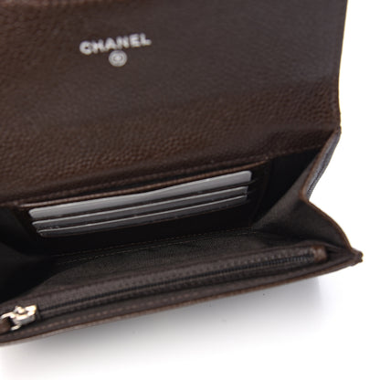 Chanel Caviar Quilted Small Flap Wallet Brown 4 of 8