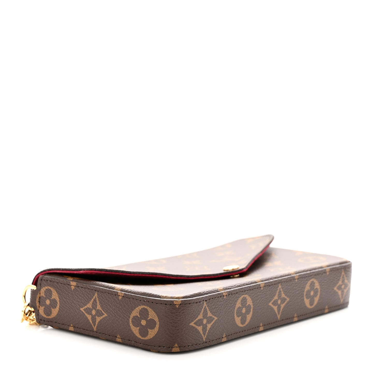 Monogram Pochette Felicie Chain Wallet Fuchsia