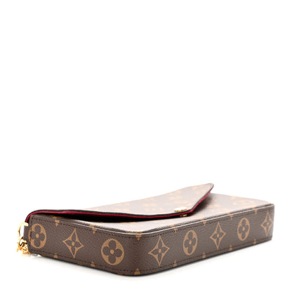 Louis Vuitton Monogram Pochette Felicie Chain Wallet Fuchsia 5 of 12