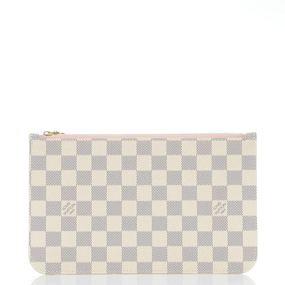 Louis Vuitton Damier Azur Neverfull MM GM Pochette Rose Ballerine 1 of 7