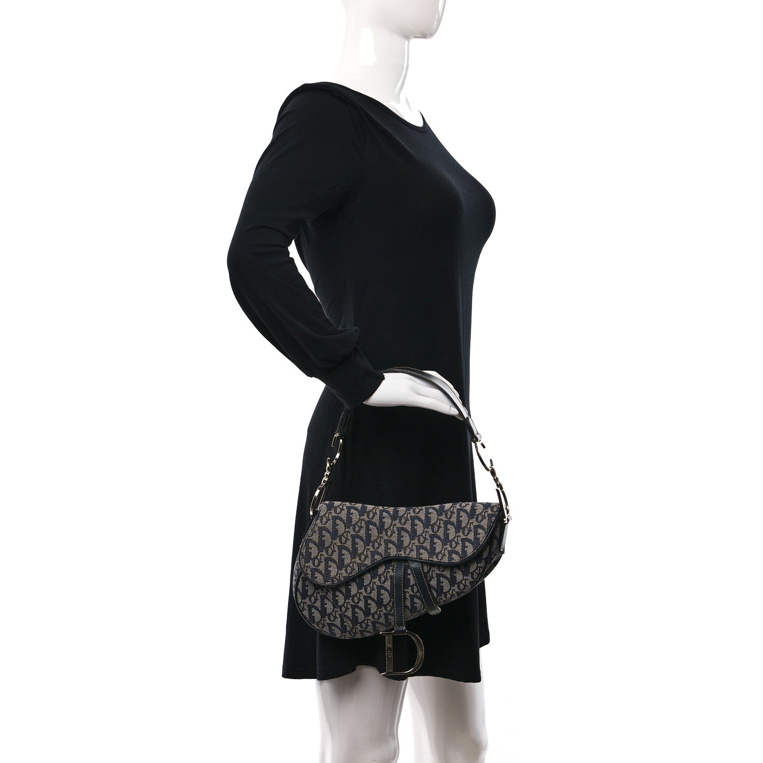 Christian Dior Monogram Saddle Bag Blue 2 of 14