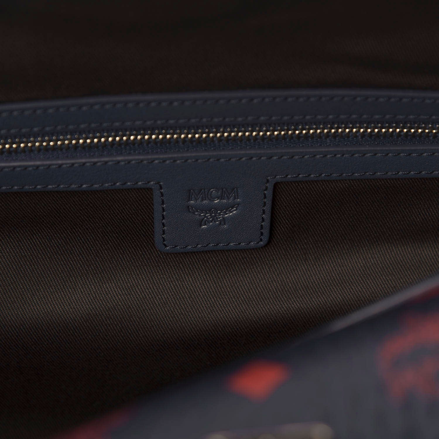 MCM Visetos Large Traveler Weekender Bag Deep Blue Sea 7 of 8