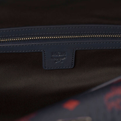 MCM Visetos Large Traveler Weekender Bag Deep Blue Sea 7 of 8