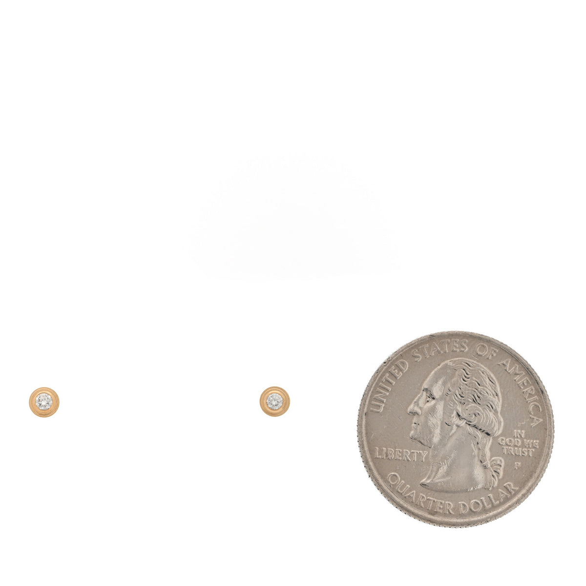 18K Yellow Gold Diamond XS D'Amour Earrings