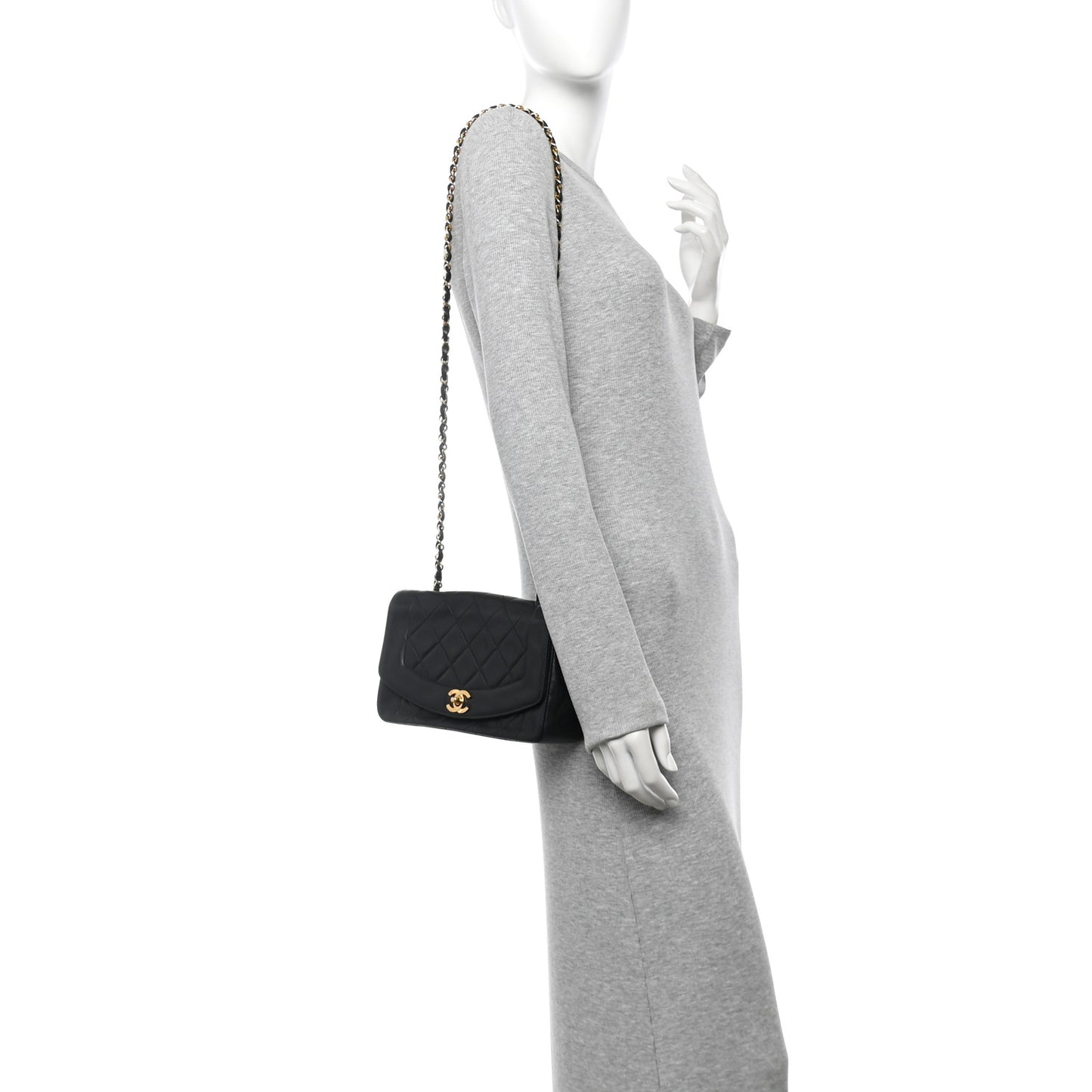Lambskin Quilted Small Single Flap Black