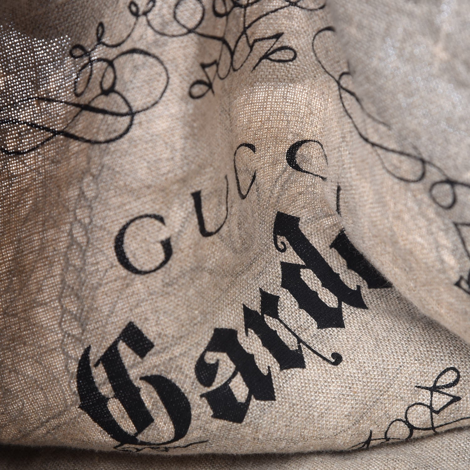 Gucci X JAYDE FISH Linen Garden Vertical Tote Black 6 of 8