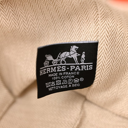 Hermes Canvas Small Bride-A-Brac Pouch Orange Burgundy 6 of 8