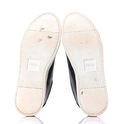 Fendi Vitello Microfiber FF Rockoclick Slip On Sneakers 38.5 Black Tobacco 7 of 11