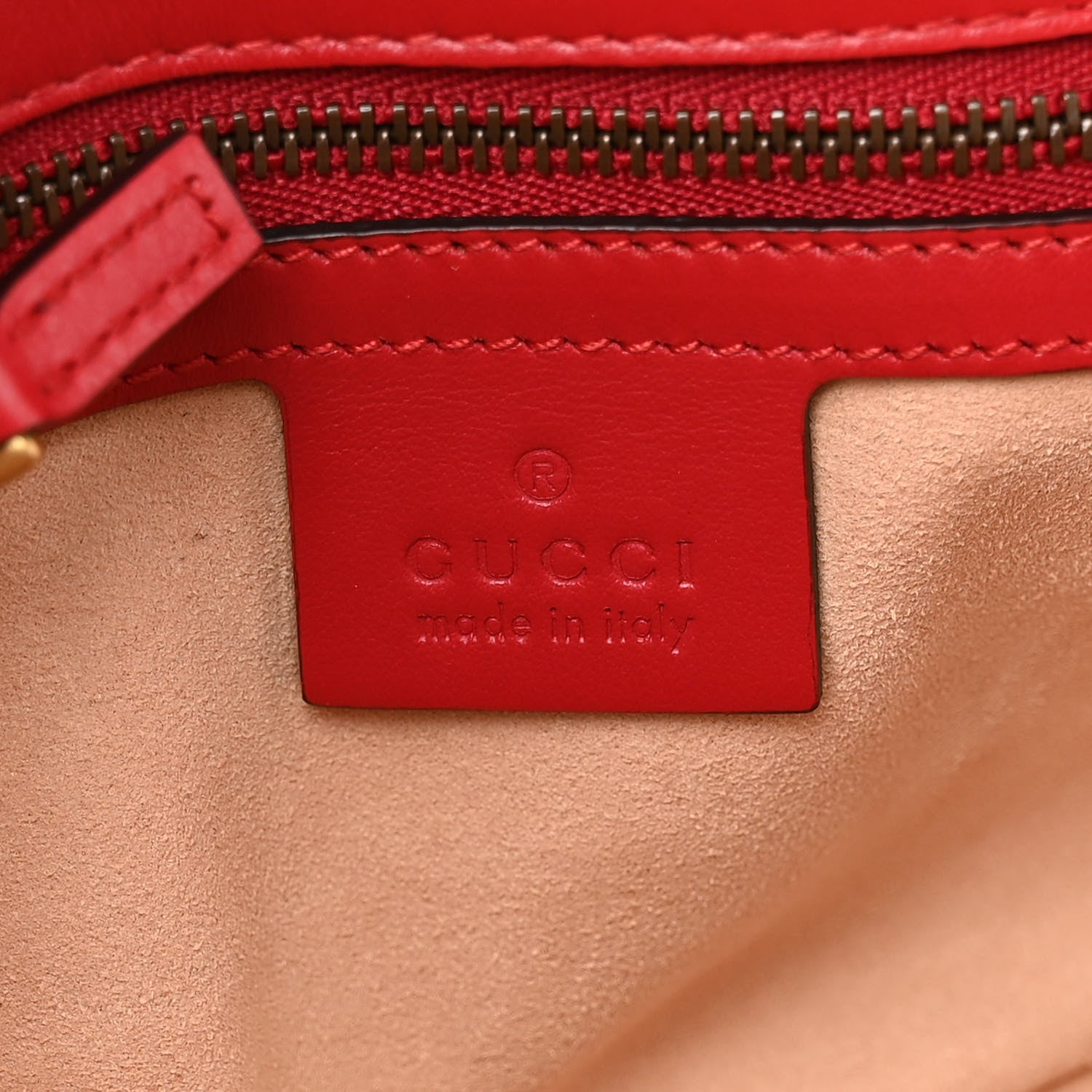 Gucci Calfskin Matelasse Small GG Marmont Shoulder Bag Hibiscus Red 6 of 11