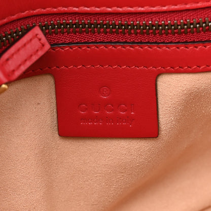 Gucci Calfskin Matelasse Small GG Marmont Shoulder Bag Hibiscus Red 6 of 11