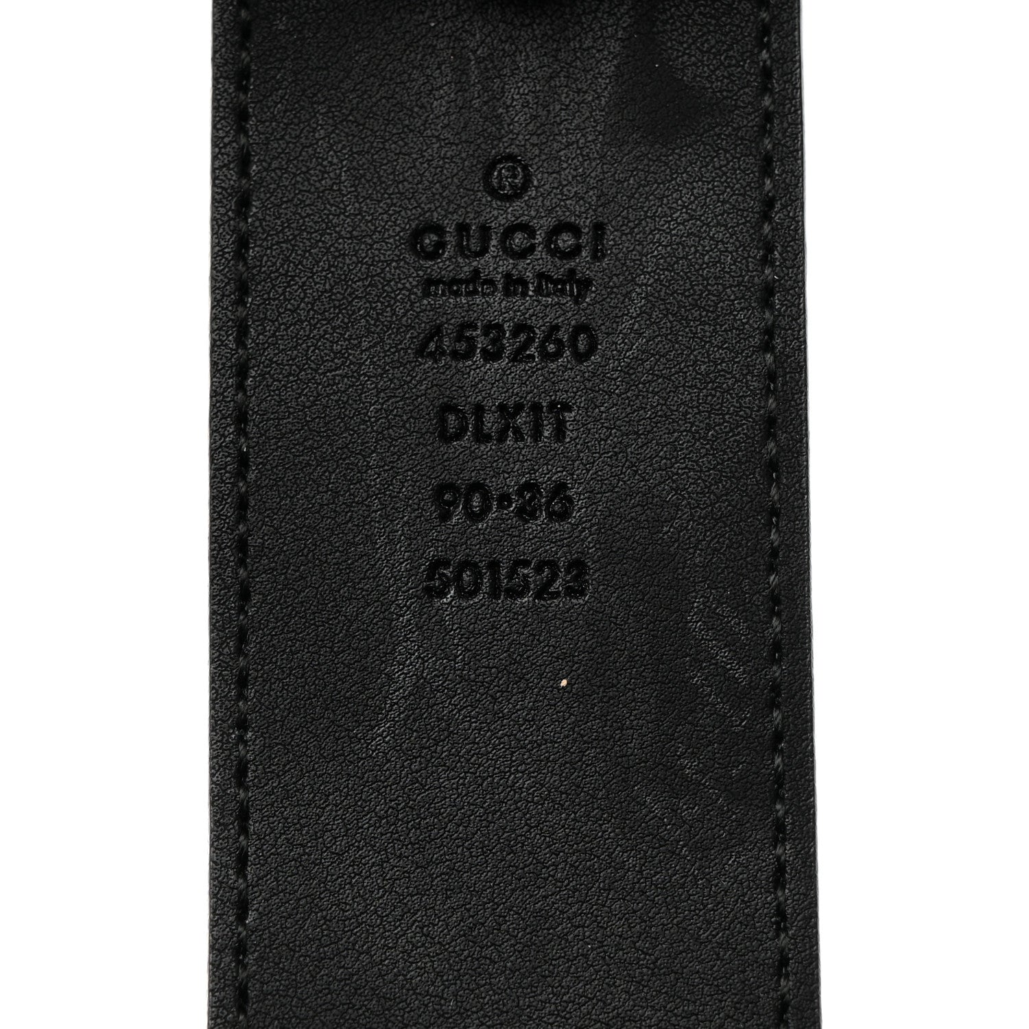 Gucci Moon Calfskin Pearl Double G 40mm Belt 90 36 Black Cream 5 of 6