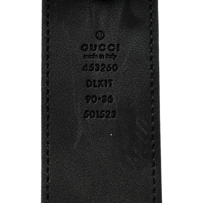Gucci Moon Calfskin Pearl Double G 40mm Belt 90 36 Black Cream 5 of 6