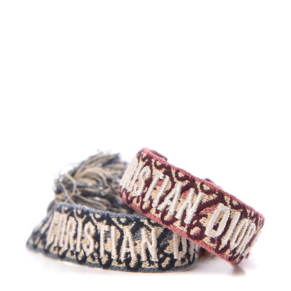 Christian Dior Woven Cotton J'Adior Friendship Bracelet Set 1 of 4