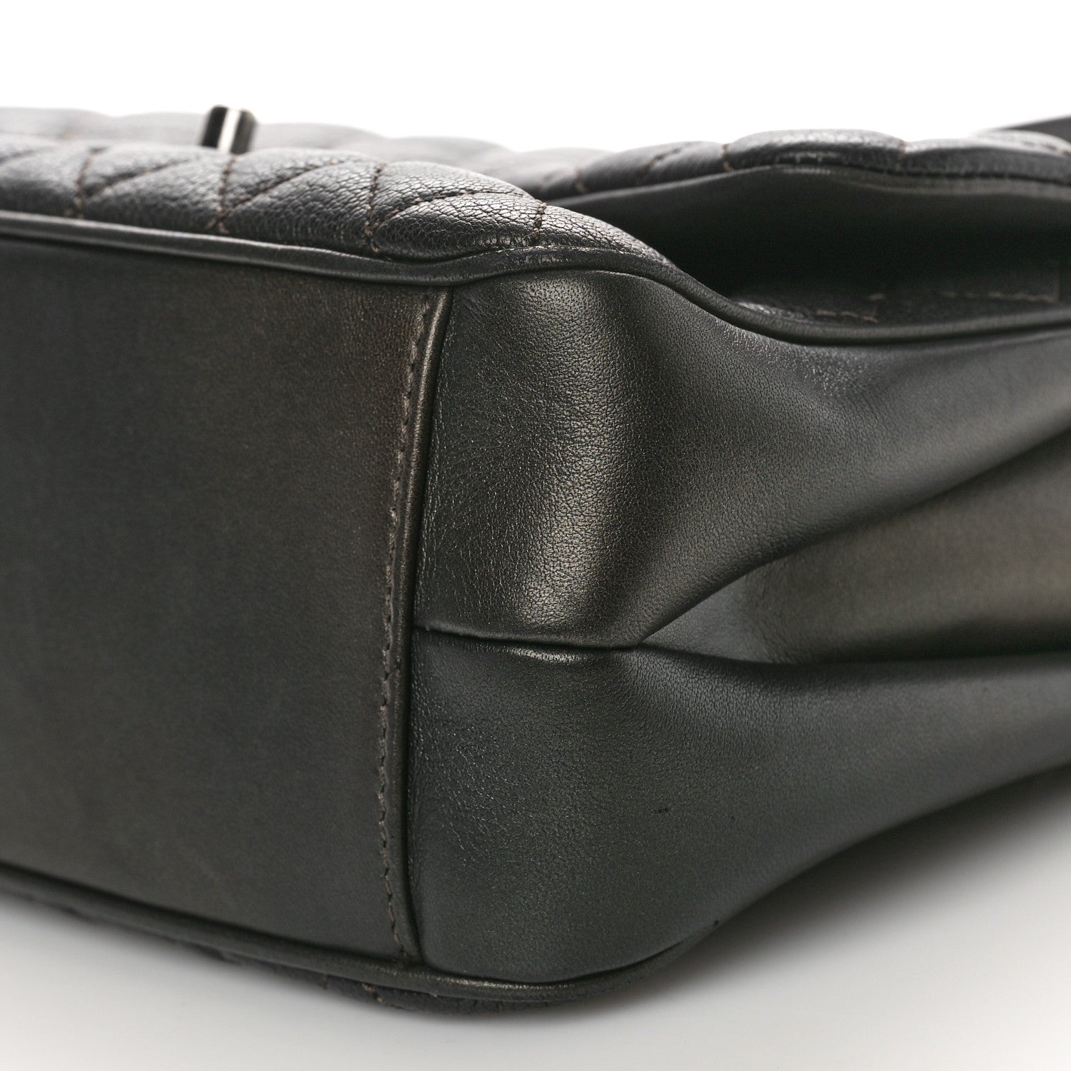 Chanel Caviar Quilted Medium Rock In Rome Single Flap Charcoal 10 of 13
