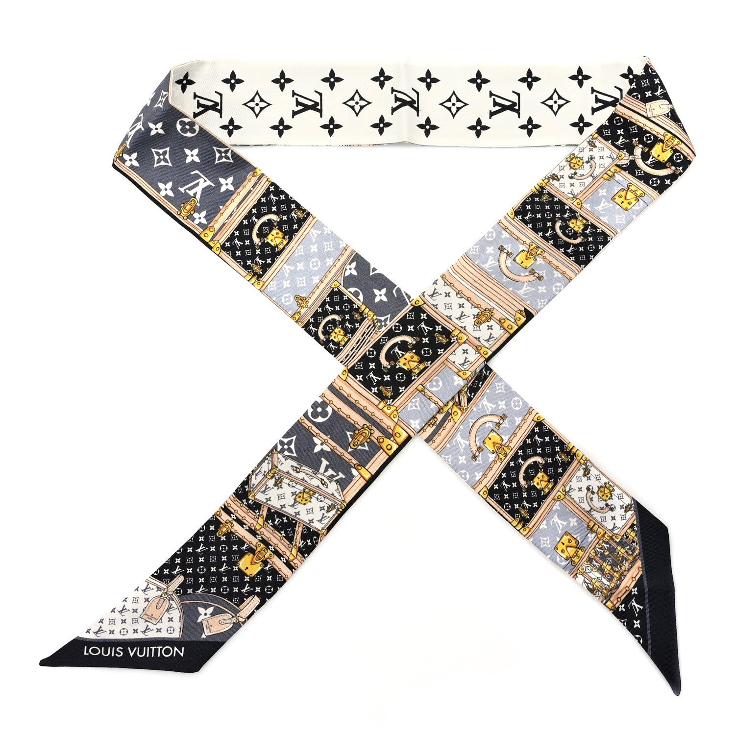 Louis Vuitton Silk Monogram Let's Go BB Bandeau Black 1 of 4