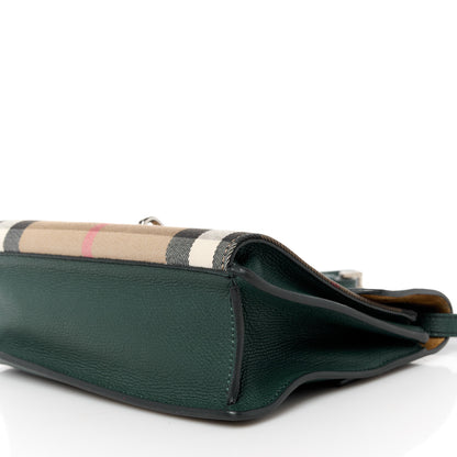 Burberry Derby Calfskin House Check Small Macken Crossbody Bag Dark Bottle Green 12 of 12