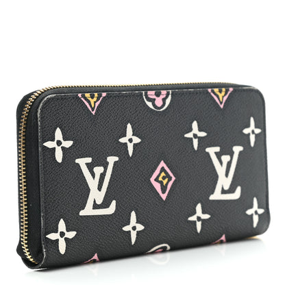Louis Vuitton Monogram Giant Wild At Heart Zippy Wallet Black 3 of 12
